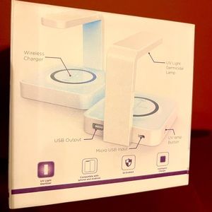 UV sanitizer and fast wireless charger.
